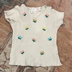 Zara girls shirt with flower details